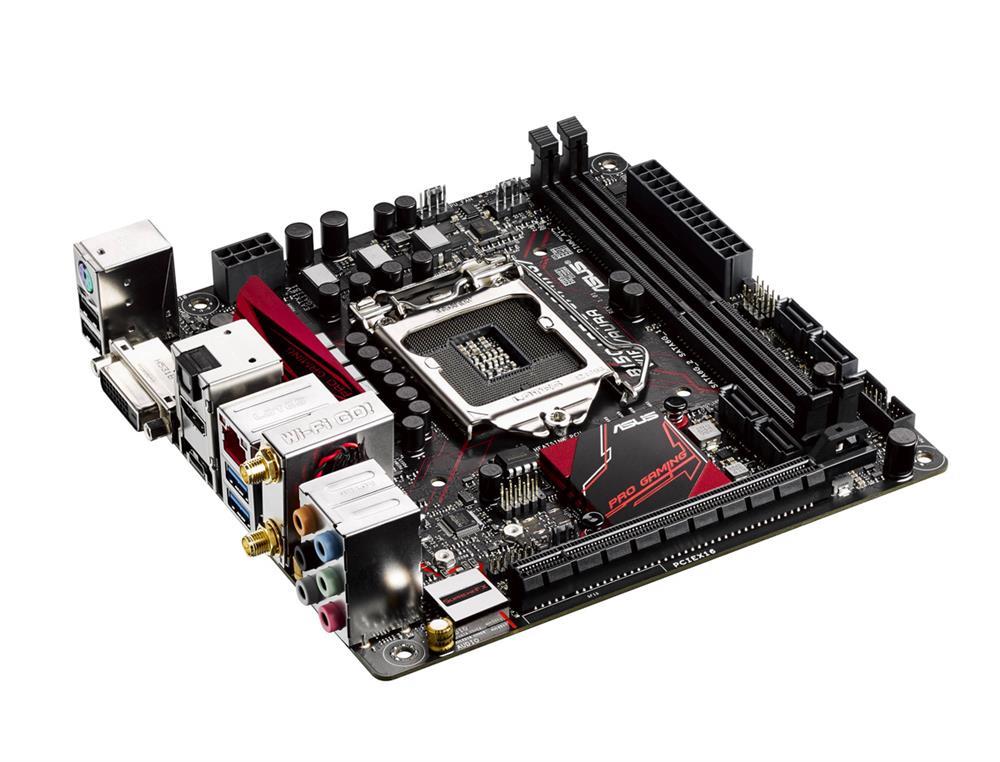 B150I PRO GAMING/WIFI/AURA Asus Socket LGA 1151 Intel B150 Chipset 6th Generation Core i7 / i5 / i3 / Pentium / Celeron Processors Support DDR4 2x DIMM 4x SATA 6.0Gb/s Mini-ITX Motherboard (Refurbished)