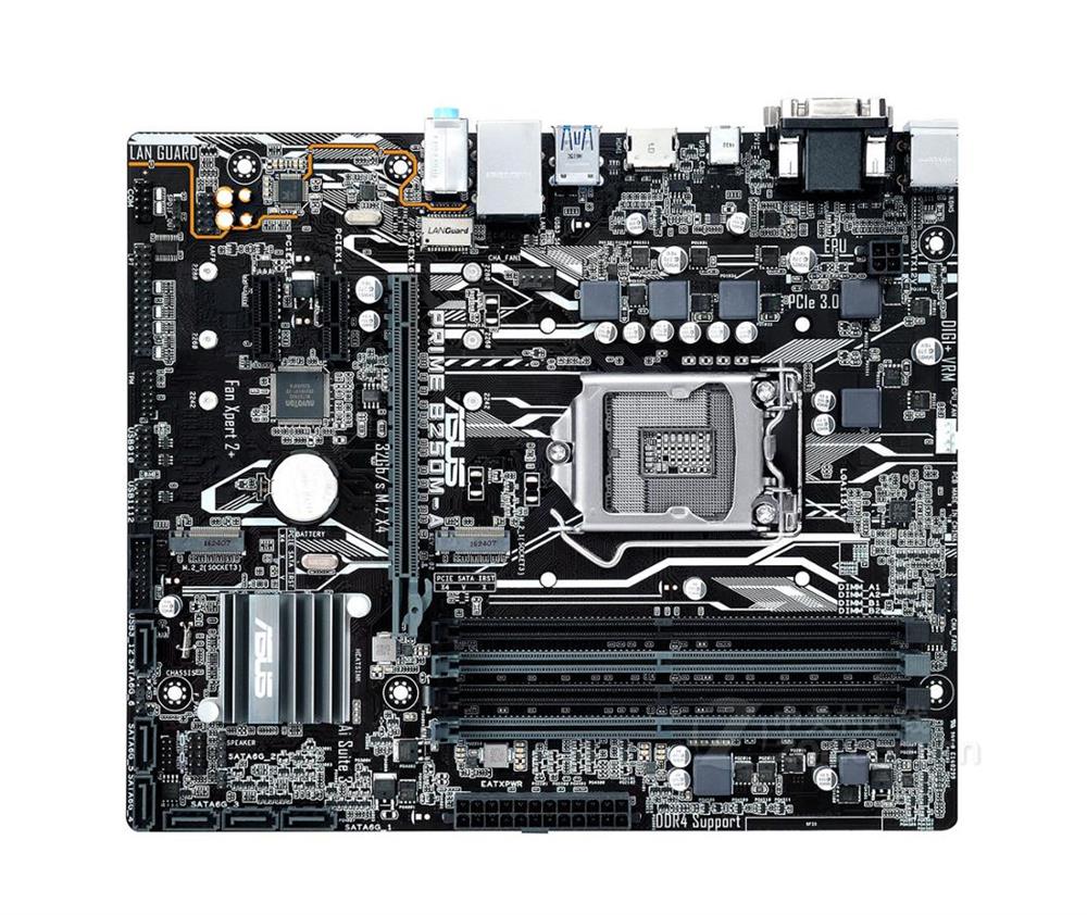 B250M-A ASUS PRIME Socket LGA 1151 Intel B250 Chipset 7th/6th Generation Core i7 / i5 / i3 / Pentium / Celeron Processors Support DDR4 4x DIMM 6x SATA 6.0Gb/s Micro-ATX Motherboard (Refurbished)