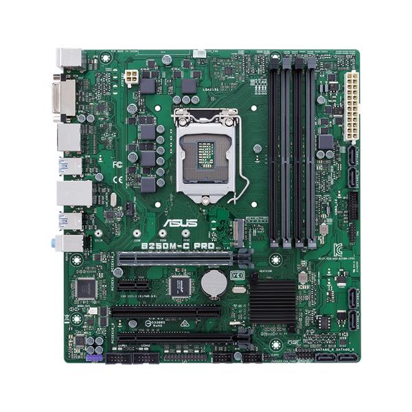 B250M-C PRO/CSM ASUS Socket LGA 1151 Intel B250 Chipset Core i7 / i5 / i3 / Pentium / Celeron Processors Support DDR4 4x DIMM 6x SATA 6.0Gb/s uATX Motherboard (Refurbished)