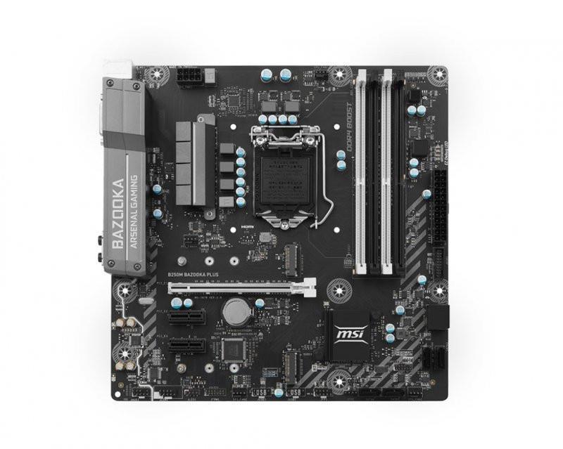B250M BAZOOKA PLUS MSI Socket 1151 Intel B250 Chipset 7th/6th Generation Core i7 / i5 / i3 Pentium / Celeron Processors Support DDR4 4x DIMM 6x SATA 6.0Gb/s Micro-ATX Motherboard (Refurbished)