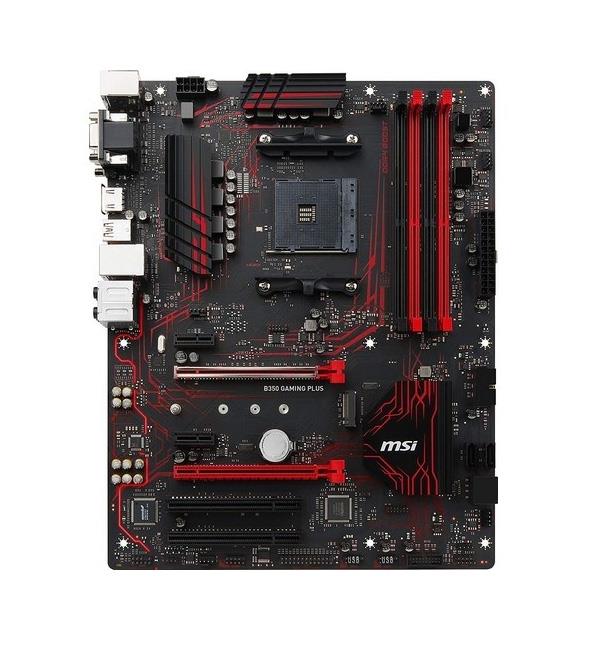 B350GAMINGPLUS MSI Socket AM4 AMD B350 Chipset AMD Ryzen/ 7th Generation A-Series/ Athlon Processors Support DDR4 4x DIMM 4x SATA 6.0Gb/s ATX Motherboard (Refurbished) B350 GAMING PLUS