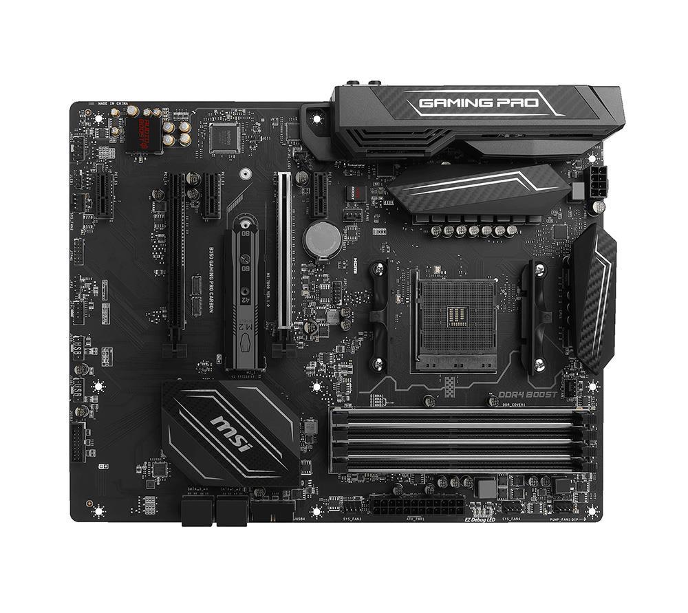 B350 GAMING PRO CARBON MSI Socket AM4 AMD B350 Chipset AMD Ryzen Processors Support DDR4 4x DIMM 4x SATA 6.0Gb/s ATX Motherboard (Refurbished)