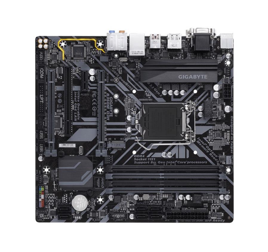 B360M D3H Gigabyte Socket LGA 1151 Intel B360 Express Chipset 8th Generation Core i7 / i5 / i3 / Pentium / Celeron Processors Support DDR4 4x DIMM 6x SATA 6.0Gb/s Micro-ATX Motherboard (Refurbished)
