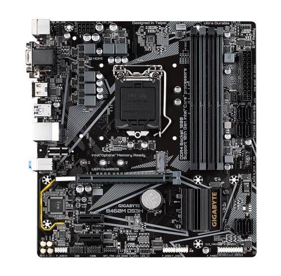 B460M DS3H Gigabyte Socket LGA 1200 Intel B460 Express Chipset 10th Generation Core i9 / i7 / i5 / i3 / Pentium / Celeron Processors Support DDR4 4x DIMM 6x SATA 6.0Gb/s Micro-ATX Motherboard (Refurbished)