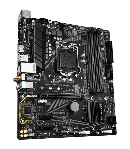 B460M DS3H AC Gigabyte Socket LGA 1200 Intel B460 Express Chipset 10th Generation Core i9 / i7 / i5 / i3 / Pentium / Celeron Processors Support DDR4 4x DIMM 6x SATA 6.0Gb/s Micro-ATX Motherboard (Refurbished)