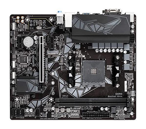 B550M GAMING rev. 1.0 Gigabyte Socket AM4 AMD B550 Chipset AMD Ryzen 5000 Series/ Ryzen 5000 G-Series/ Ryzen 4000 G-Series And Ryzen 3000 Series Processors Support DDR4 2x DIMM 4x SATA 6.0Gb/s Micro-ATX Motherboard (Refurbished)