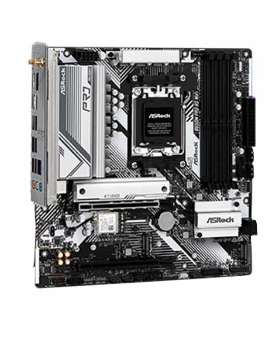 B650M Pro RS WiFi ASRock Socket AM5 AMD B650 Chipset AMD Ryzen 7000 Series Processors Support DDR5 4x DIMM 4x SATA3 6.0Gb/s Micro-ATX Motherboard (Refurbished)