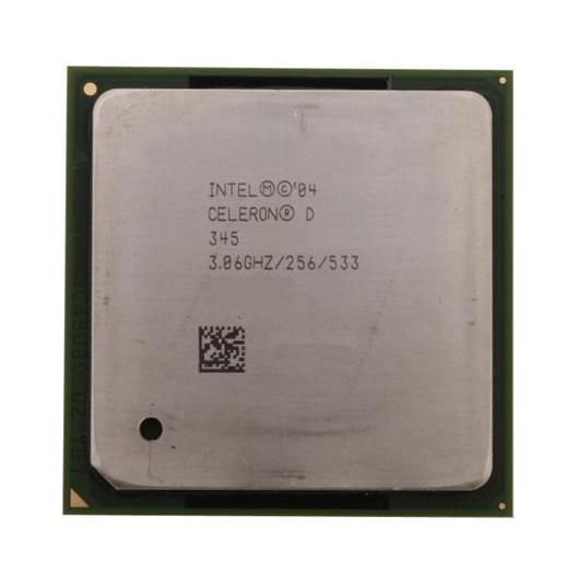 B80546RE083256 Intel Celeron D 345 3.06GHz 533MHz FSB 256KB L2 Cache Socket PPGA478 Desktop Processor