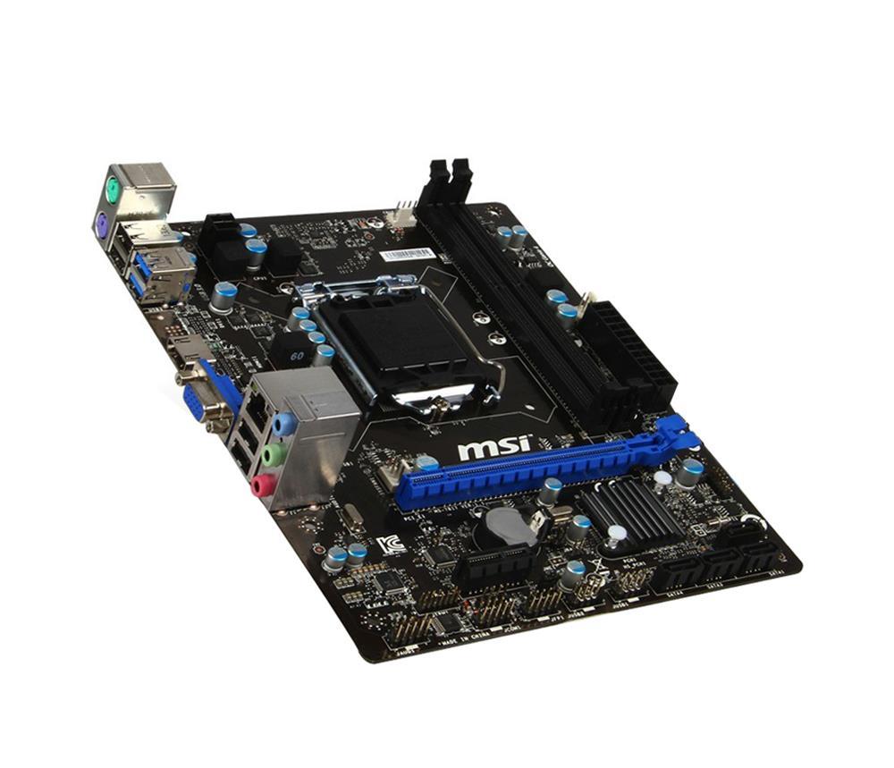 B85M-E33-FB-R MSI B85M-E33 Socket LGA 1150 Intel B85 Express Chipset Core i7 / i5 / i3 Pentium / Celeron Processors Support DDR3 2x DIMM 2x SATA 3.0Gb/s Micro-ATX Motherboard (Refurbished)