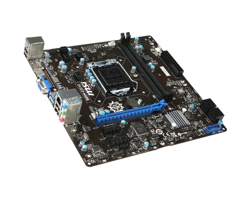 B85M-E33 V2 MSI Socket LGA 1150 Intel B85 Chipset 4th Generation Core i7 / i5 / i3 / Pentium / Celeron Processors Support DDR3 2x DIMM 2x SATA 6.0Gb/s Micro-ATX Motherboard (Refurbished)