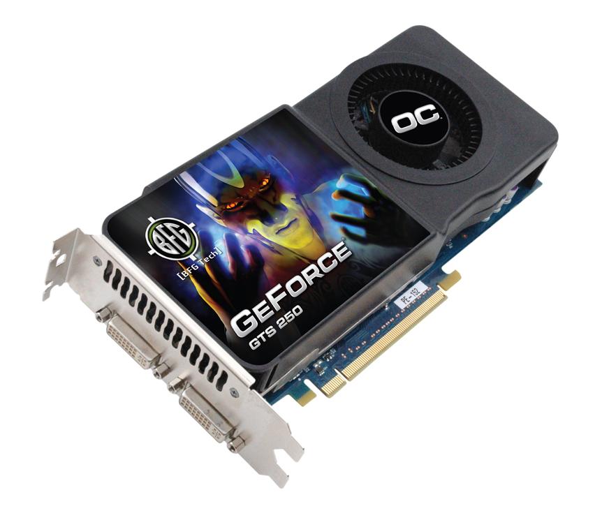 BFGEGTS2501024OCE BFG GeForce GTS 250 1GB 256-Bit GDDR3 PCI Express 2 x16 HDCP Ready SLI Support Video Graphics Card