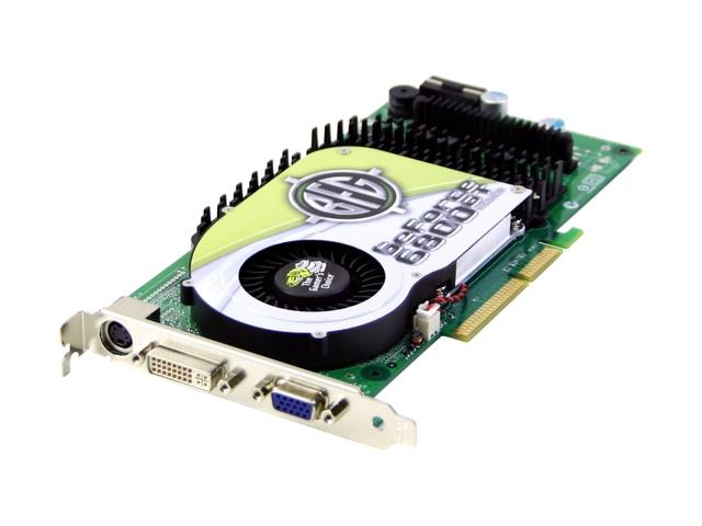 BFGR68256GTOC Nvidia GeForce 6800 GT 256MB 256-Bit GDDR3 AGP 4X/8X Video Graphics Card