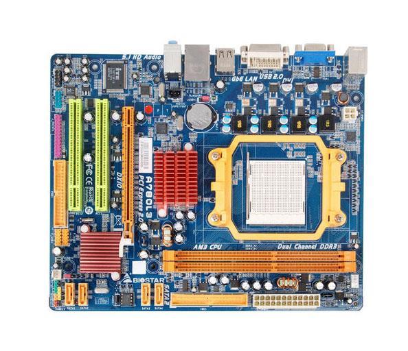 BI04A780L3 Biostar Socket AM3 AMD 760G + SB710 Chipset AMD Phenom II X6/ AMD Phenom II X4/ AMD Phenom II X3/ AMD Phenom II X2/ AMD Athlon II X4/ AMD Athlon II X3/ AMD Athlon II X2/ AMD Sempron Processors Support DDR3 2x DIMM 4x SATA2 3.0Gb/s Micro-ATX Motherboard (Refurbished)
