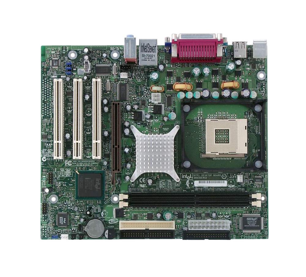 BLKD845GERG2 Intel Motherboard Socket 478 533MHz FSB DDR micro ATX Audio Video LAN (1 x Single Pack) (Refurbished)