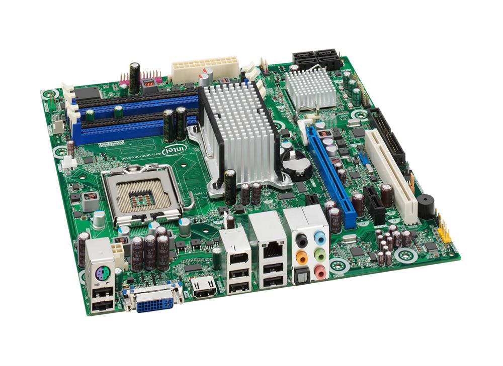 BLKDG43GT Intel DG43GT Socket LGA 775 Intel G43 Express + ICH10 Chipset Intel Pentium/ Celeron/ Core 2 Duo/ Core 2 Quad/ Xeon Processors Support DDR2 4x DIMM 4x SATA 3.0Gb/s Micro-ATX Motherboard (Refurbished)