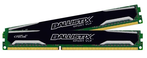 BLS2C8G3D1609ES2LX0 Crucial Ballistix Sport 16GB Kit (2 X 8GB) PC3-12800 DDR3-1600MHz non-ECC Unbuffered CL9 240-Pin DIMM 1.35V Low Profile Memory