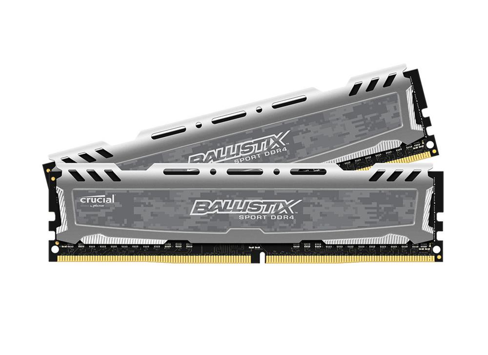 BLS2K16G4D240FSB Crucial Ballistix Sport LT Gray 32GB Kit (2 X 16GB) PC4-19200 DDR4-2400MHz non-ECC Unbuffered CL16 (16-16-16) 288-Pin DIMM 1.2V Memory