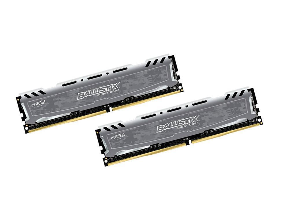 BLS2K8G4D240FSA Crucial Ballistix Sport 16GB Kit (2 X 8GB) PC4-19200 DDR4-2400MHz non-ECC Unbuffered CL16-16-16 288-Pin DIMM 1.2V Memory