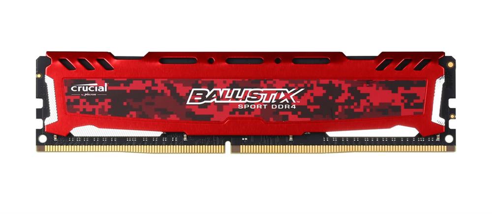 BLS4G4D240FSE Crucial Ballistix Sport LT Red 4GB PC4-19200 DDR4-2400MHz non-ECC Unbuffered CL16 (16-16-16) 288-Pin DIMM 1.2V Memory Module