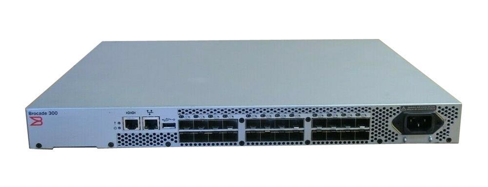 BR-320-0008 Brocade 300 24-Ports (8x 8Gbps Fibre Channel and 16x SFP Ports) Rack-Mountable Managed Switch (Refurbished)