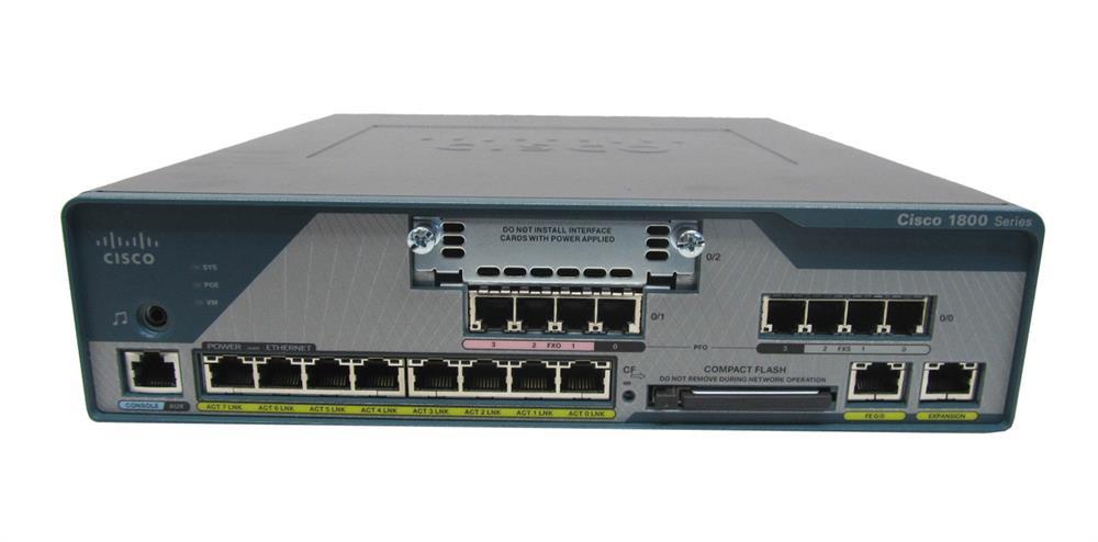 C1861-SRST-B/K9-RF Cisco 1861 8user Srst 4fxs 2bri 8x Poe Sp Svc Hwic Integrated Services Router (Refurbished)
