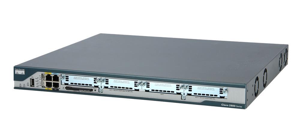 C2801-VSEC-CCME/K9 Cisco 2801 VSEC Router Bundle With PVDM2-8 FL-CCME-24 Advanced IP Services 64F/256D (Refurbished)