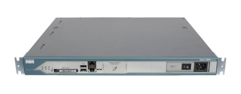 C2811-VSEC-SRST/K9 Cisco 2811 Voice Security Router Bundle With PVDM2-16 FL-SRST-36 Advanced IP Services 64F/256D (Refurbished)
