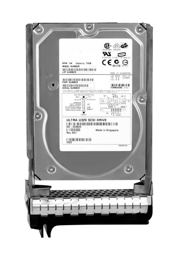 C5609 Dell 73GB 10000RPM Ultra-320 SCSI 80-Pin Hot Swap 8MB Cache 3.5-inch Internal Hard Drive with Tray