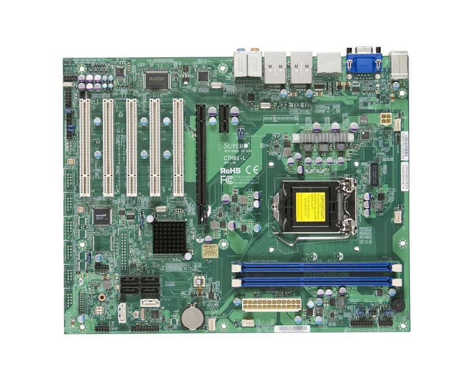C7H61-L-O-P SuperMicro C7H61-L Socket LGA 1155 Intel H61 Chipset Intel Core i7 / i5 / i3 / Celeron Processors Support DDR3 2x DIMM 2x SATA 6.0Gb/s ATX Motherboard (Refurbished)