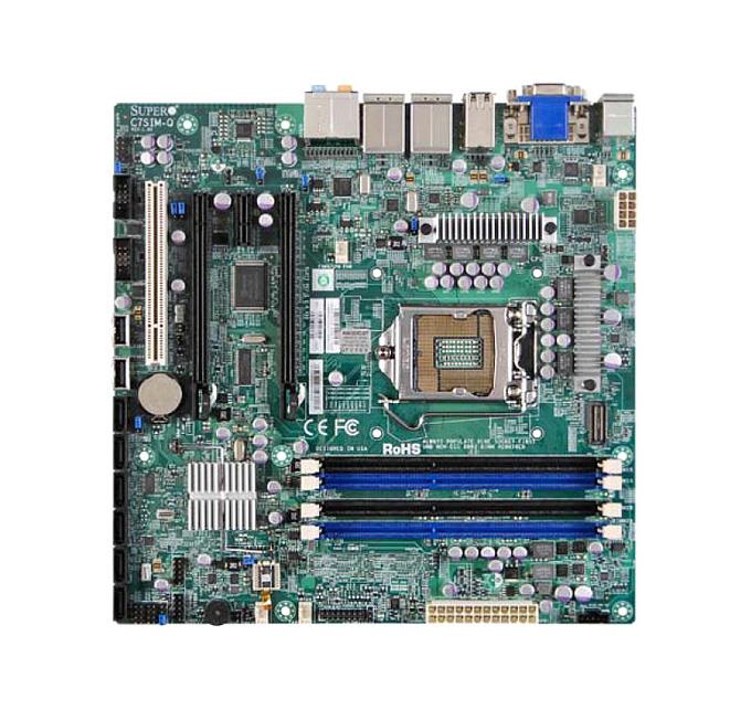 C7SIM-Q-B SuperMicro C7SIM-Q Socket LGA 1156 Intel Q57 Express Chipset Core i7 / i5 / i3 / Pentium Processors Support DDR3 4x DIMM 6x SATA 3.0Gb/s Micro-ATX Motherboard (Refurbished)
