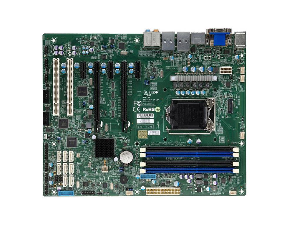 C7Z87B SuperMicro C7Z87 Socket LGA 1150 Intel Z87 Chipset 4th Generation Core i7 / i5 Processors Support DDR3 4x DIMM 6x SATA3 6.0Gb/s ATX Motherboard (Refurbished)
