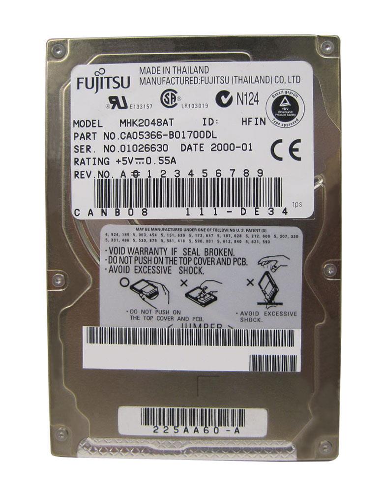 CA05366-B01700DL Fujitsu Mobile 4.8GB 5400RPM ATA-66 512KB Cache 2.5-inch Internal Hard Drive