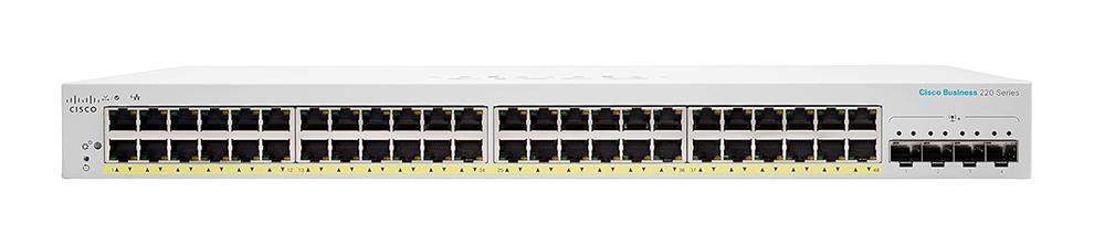 CBS220-48T-4G-CN-RF Cisco Business 220 Series CBS220-48T-4G 48 x Ports 10/100/1000Base-T + 4 x SFP Ports Layer 2 Managed Rack-mountable Gigabit Ethernet Network Switch (Refurbished)
