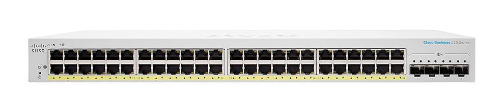 CBS220-48T-4X-IN Cisco Business 220 Series CBS220-48T-4X 48 x Ports 10/100/1000Base-T + 4 x SFP+ Ports Layer 2 Managed Rack-mountable Gigabit Ethernet Network Switch (Refurbished)