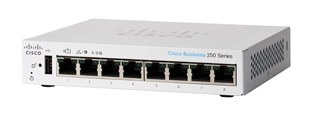 CBS250-8T-D-UK Cisco CBS250 8 Port Gigabit Managed GE Desktop Smart Switch (Refurbished)