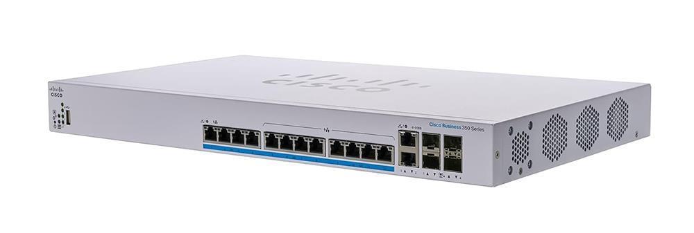 CBS350-12NP-4X-IN Cisco Business 350 Series CBS350-12NP-4X 12 x Ports PoE+ 5GBase-T + 2 x Copper SFP+ Combo Ports + 2 x SFP+ Ports Layer 3 Managed GE Network Switch (Refurbished)