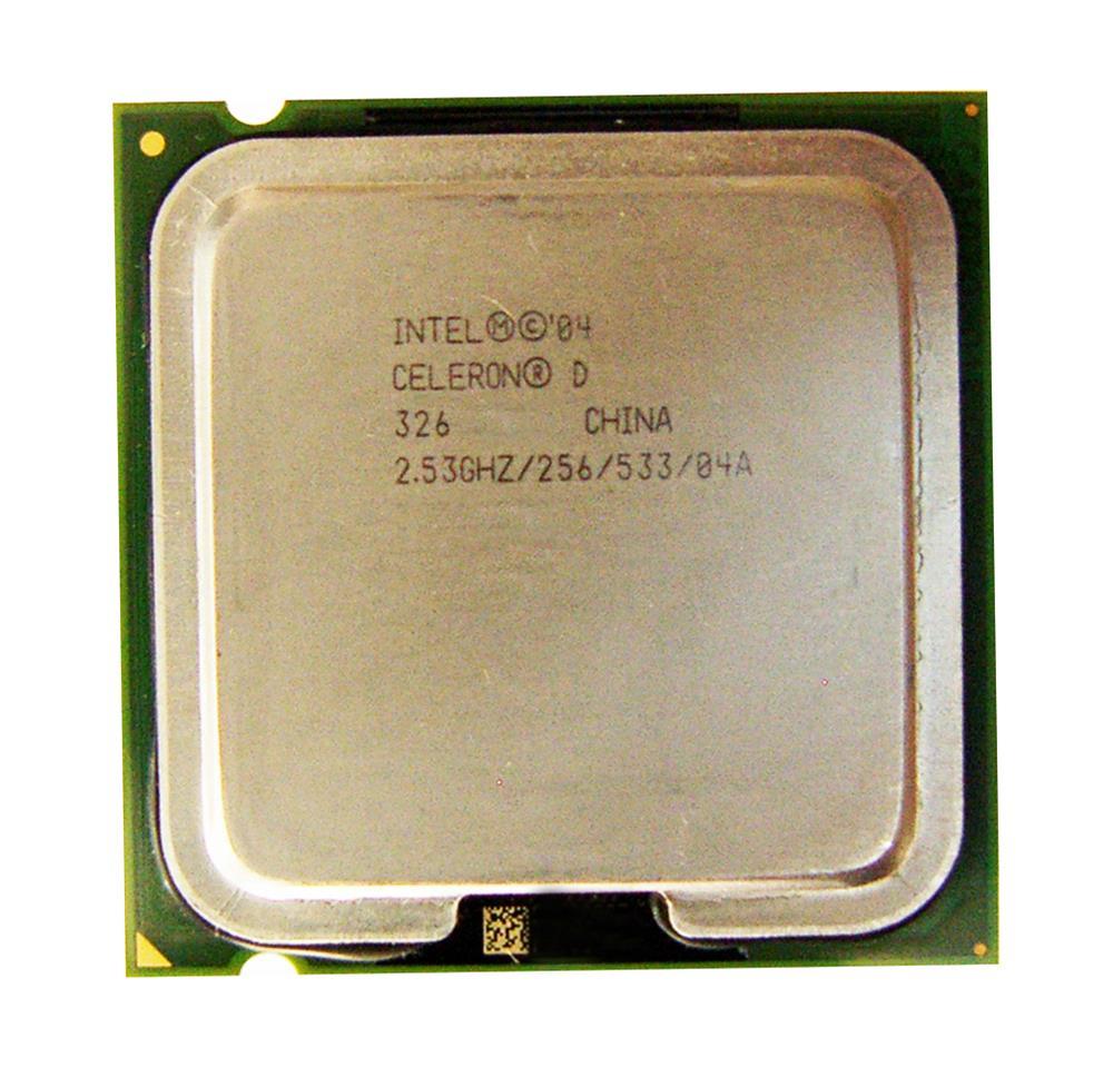 CEL2530D775-BULK Intel Celeron D 326 2.53GHz 533MHz FSB 256KB L2 Cache Socket LGA775 Desktop Processor
