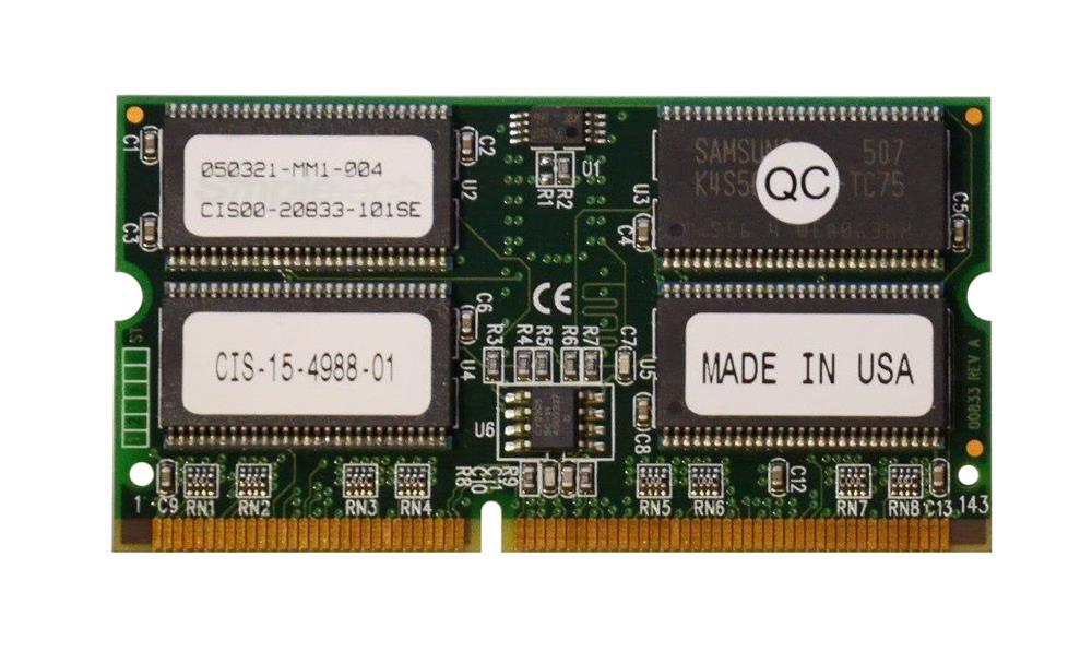 CIS-15-4988-01 SimpleTech 512MB PC100 100MHz ECC Unbuffered CL2 144-Pin SoDimm Memory Module
