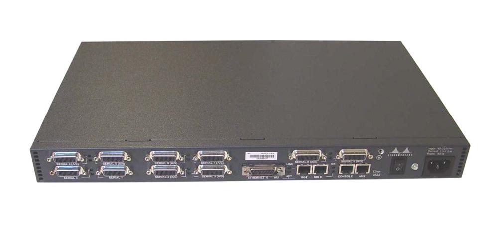 CISCO2522 Cisco 2500 Series Ethernet Dual Serial 8 Async/sync ISDN-BRI S/T Router (Refurbished)