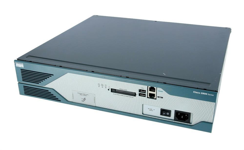 CISCO282106 Cisco 2821 Integrated Services Router Router Gigabit Ethernet Desktop With >128MB Compactflash Card (Refurbished)
