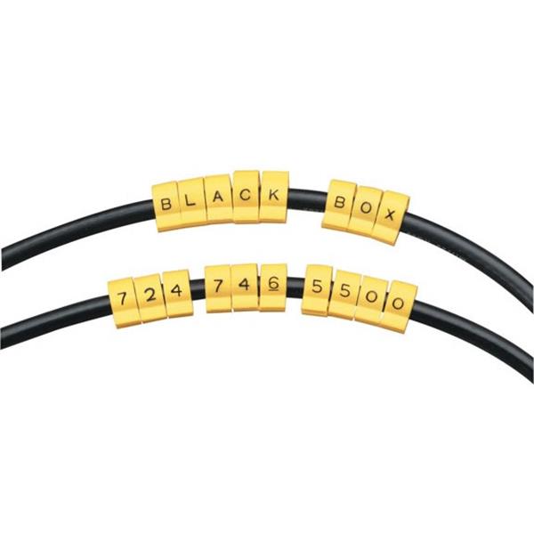 CM500 Black Box Snap-Lock Cable IDs 1-Inch Word Marker 10-Pack