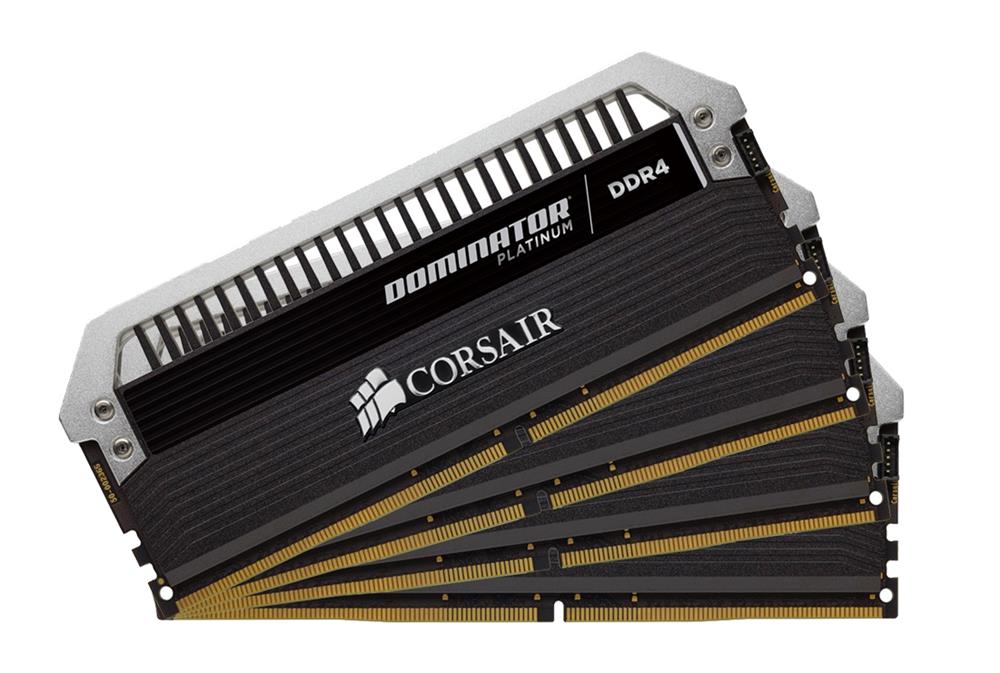 CMD16GX4M4A2666C16 Corsair Dominator Platinum 16GB Kit (4 X 4GB) PC4-21300 DDR4-2666MHz non-ECC Unbuffered CL16 (16-18-18-35) 288-Pin DIMM 1.2V Memory