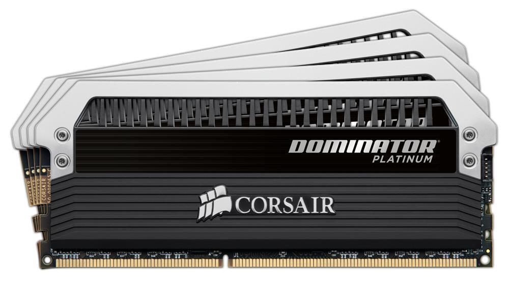 CMD16GX4M4B3000C15 Corsair Dominator Platinum Series 16GB Kit (4 X 4GB) PC4-24000 DDR4-3000MHz non-ECC Unbuffered CL15 (15-17-17-35) 288-Pin DIMM Memory