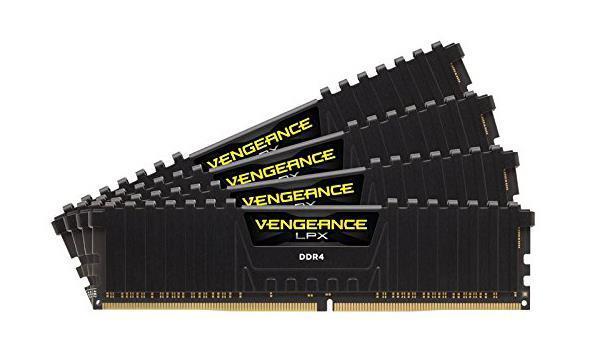 CMK32GX4M4B3600C16 Corsair Vengeance LPX 32GB Kit (4 X 8GB) PC4-28800 DDR4-3600MHz non-ECC Unbuffered CL16 (16-16-16-36) 288-Pin DIMM 1.35V Memory