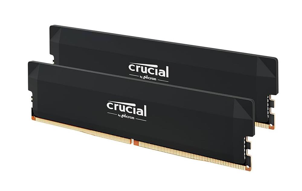 CP2K16G64C38U5B Crucial Pro Overclocking Black 32GB Kit (2 X 16GB) DDR5-6400MHz PC5-51200 Non-ECC Unbuffered CL38 38-40-40-84 288-Pin UDIMM 1.35V Dual Rank Memory