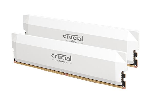 CP2K16G64C38U5W Crucial Pro Overclocking White 32GB Kit (2 X 16GB) DDR5-6400MHz PC5-51200 Non-ECC Unbuffered CL38 38-40-40-84 288-Pin UDIMM 1.35V Dual Rank Memory