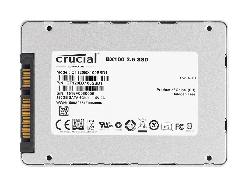 CT120BX100SSD1 Crucial BX100 Series 120GB MLC SATA 6Gbps 2.5-inch Internal Solid State Drive (SSD)