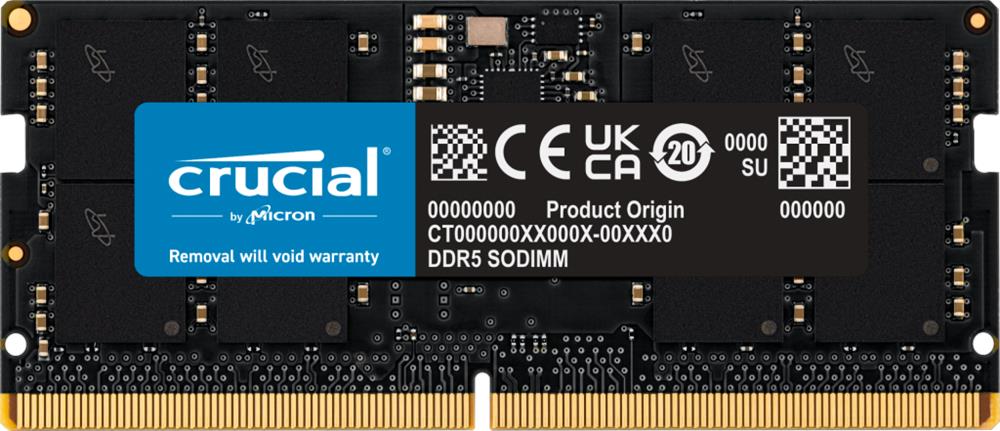 CT16G48C40S5 Crucial 16GB PC5-38400 DDR5-4800MHz non-ECC Unbuffered CL40 262-Pin SoDimm 1.1 V Dual Rank Memory Modules 