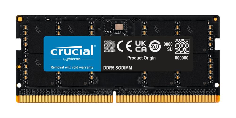 CT16G52C42S5 Crucial 16GB PC5-41600 DDR5-5200MHz Non-ECC Unbuffered CL42 262-Pin SoDIMM 1.1V Single Rank Memory Module