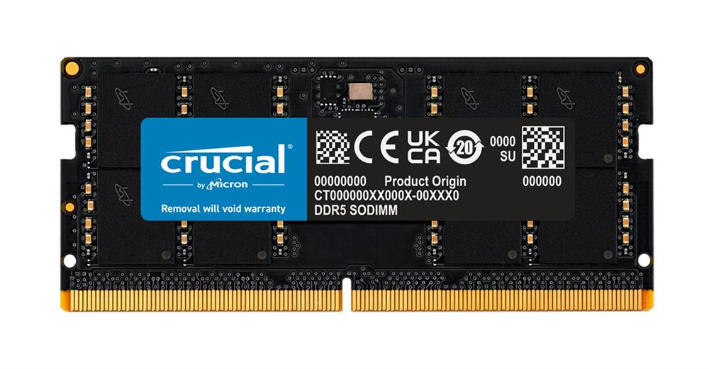 CT16G56C46S5 Crucial 16GB PC5-44800 DDR5-5600MHz Non-ECC Unbuffered CL46 262-Pin SoDIMM 1.1V Single Rank Memory Module